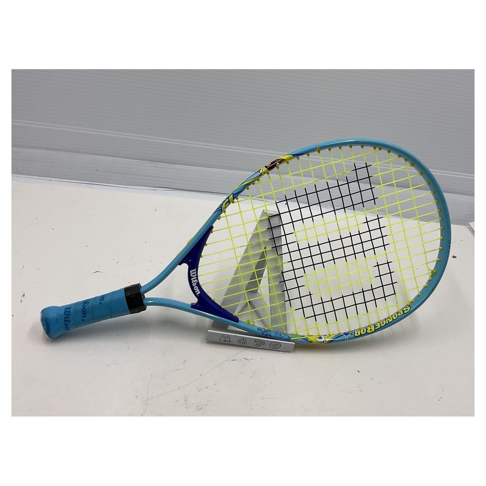 Wilson‎ SpongeBob SquarePants Junior Tennis Racket 3 1/2" Grip Blue Excellent